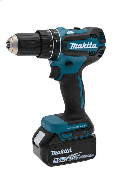 Makita DHP485RTJ bor 28500 rpm Nøglefri 1,5 kg Sort, Blå