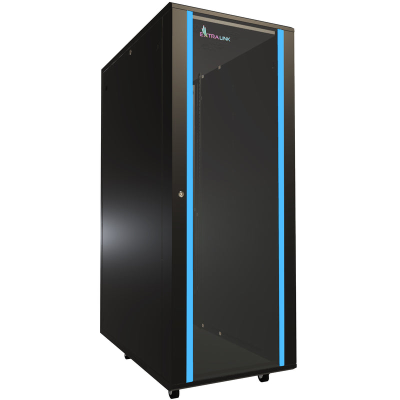 Extralink 32U 600x1000 standing rackmount cabinet black Fritstående reol Sort