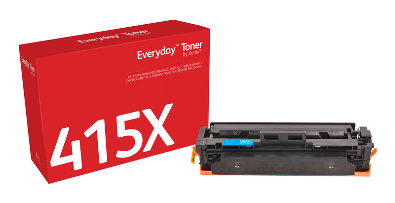 Everyday™ Cyan Toner by Xerox compatible with HP 415X (W2031X), Høj kapacitet