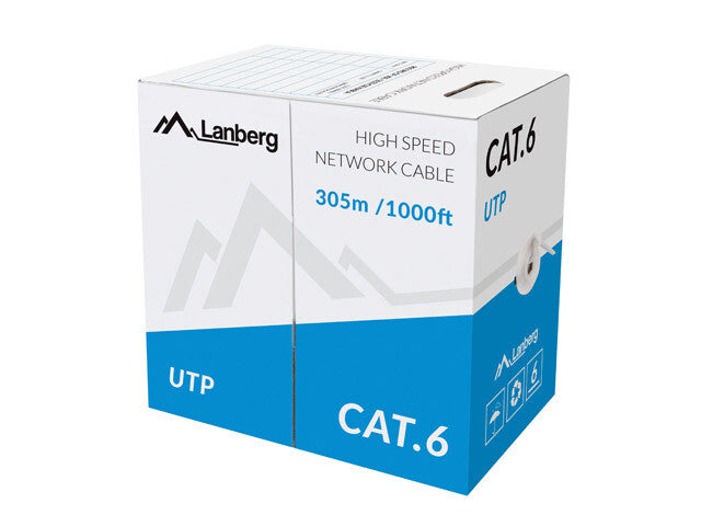 Lanberg LCU6-11CU-0305-S netværkskabel Grå 305 m Cat6 U/UTP (UTP)