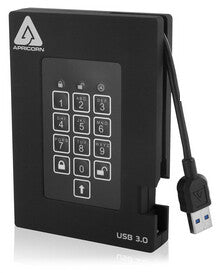 Apricorn Aegis Padlock Fortress 512 GB USB 3.2 Gen 1 (3.1 Gen 1) Sort