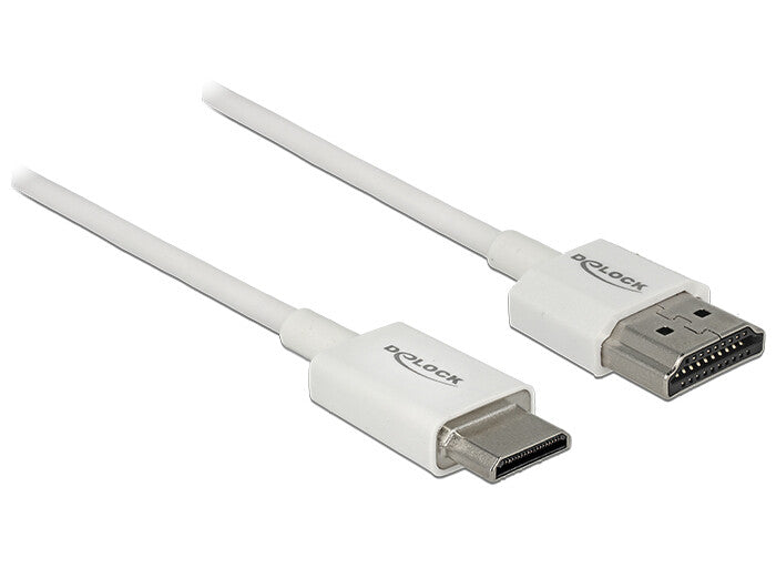 DeLOCK 85142 HDMI-kabel 1 m HDMI Type A (Standard) HDMI Type C (Mini) Hvid