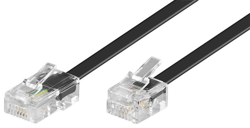 Goobay 68577 telefonkabel 6 m Sort