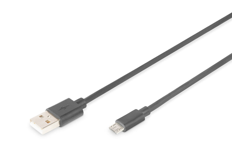 Digitus AK-300110-018-S USB-kabel USB 2.0 1,8 m USB A Micro-USB B 0,48 Gbit/sek. Sort