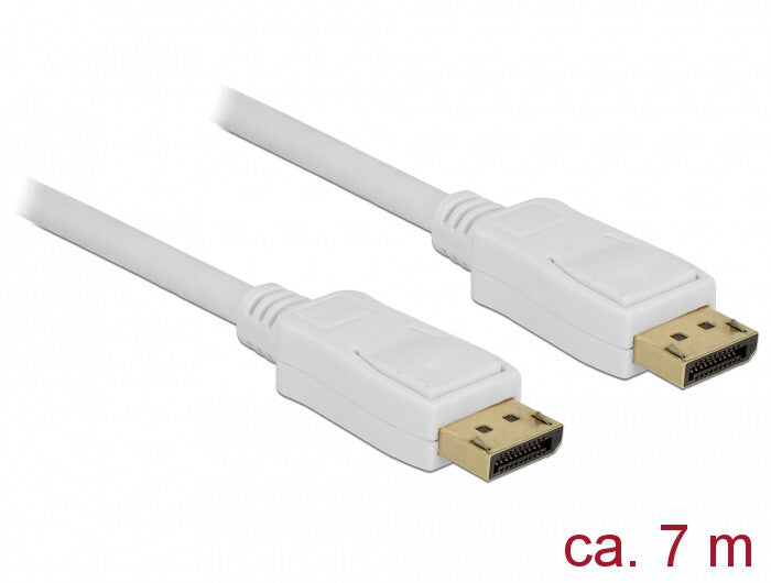 DeLOCK 84861 DisplayPort kabel 7 m Hvid