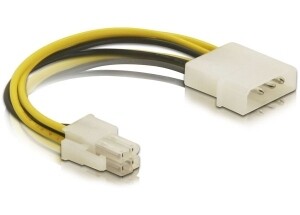 DeLOCK Cable P4 male > Molex 4pin male Flerfarvet 0,13 m