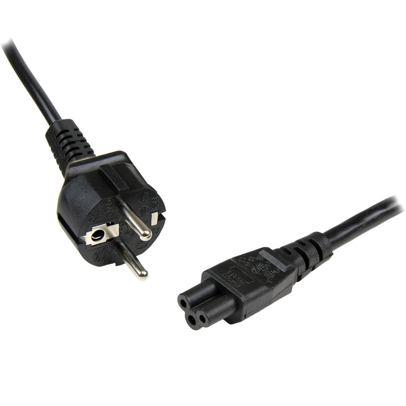 StarTech.com PXTNB3SEU1M el-ledning Sort 1 m CEE7/7 C5 forbinder