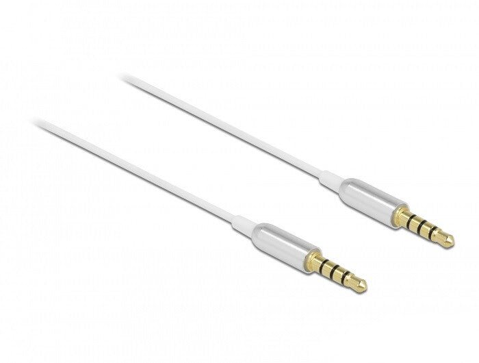 DeLOCK 66073 lydkabel 0,5 m 3.5mm Sølv, Hvid