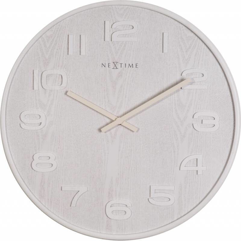 NeXtime 3096WI Væg- og bordur Kvartsur Cirkel Hvid
