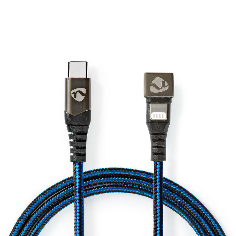Nedis GCTB39650AL10 Lightning kabel 1 m Sort, Blå