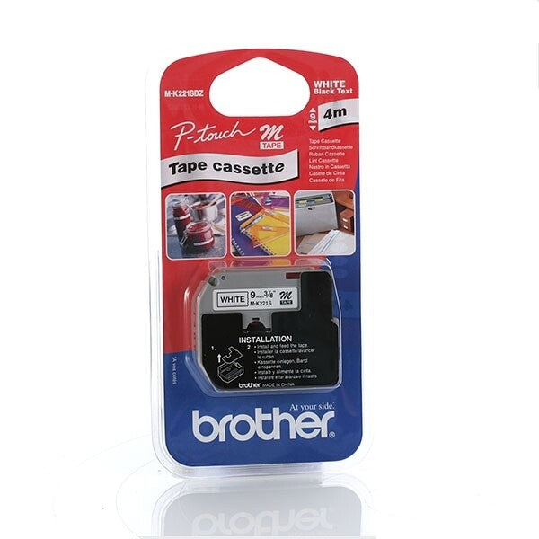 Brother MK221SBZ Labelling Tape (9mm) etiketbånd M