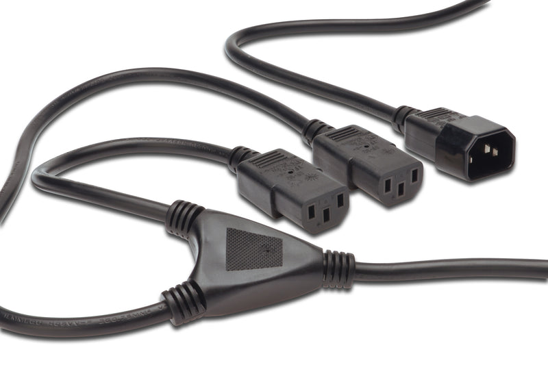 Digitus AK-440400-017-S el-ledning Sort 1,7 m IEC C14 C13 forbinder