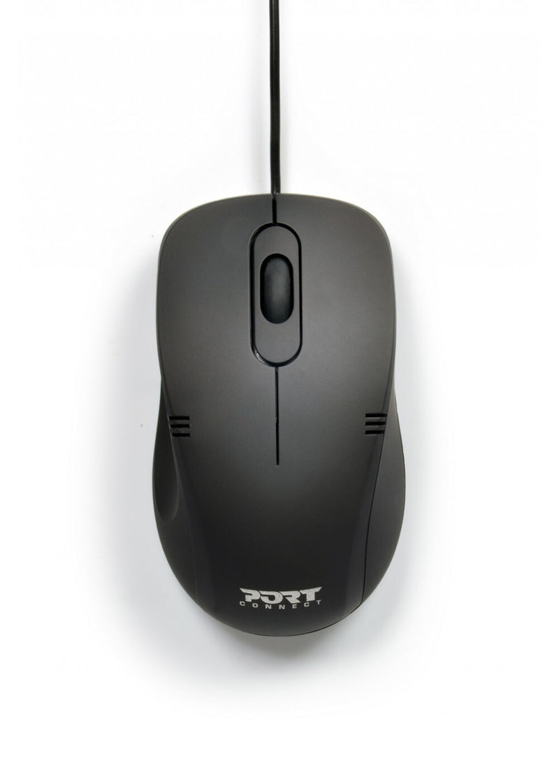 Port Designs Pro Lite mus Kontor Ambidextrous USB Type-A Optisk 1000 dpi