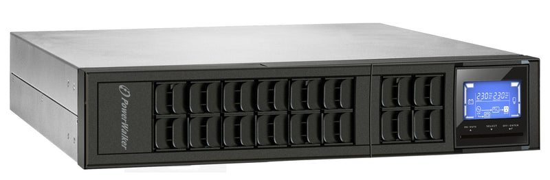 PowerWalker VFI 2000CRM LCD UPS-enhed Dobbeltkonvertering (online) 2 kVA 1600 W 4 AC stikkontakt(er)