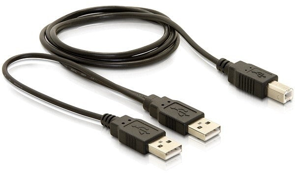 DeLOCK USB-B/USB-A Cable USB-kabel 1 m USB B USB A 0,48 Gbit/sek. Sort