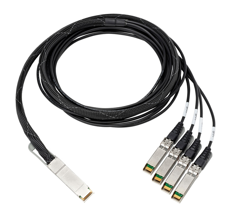 HPE 100Gb QSFP28 to 4x25Gb SFP28 3m Direct Attach Copper Cable InfiniBand og fiberoptisk kabel 4x SFP28