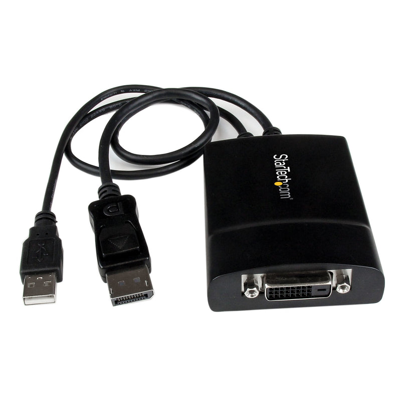 StarTech.com DP2DVID2 videokabel adapter 0,37 m DisplayPort DVI-D Sort