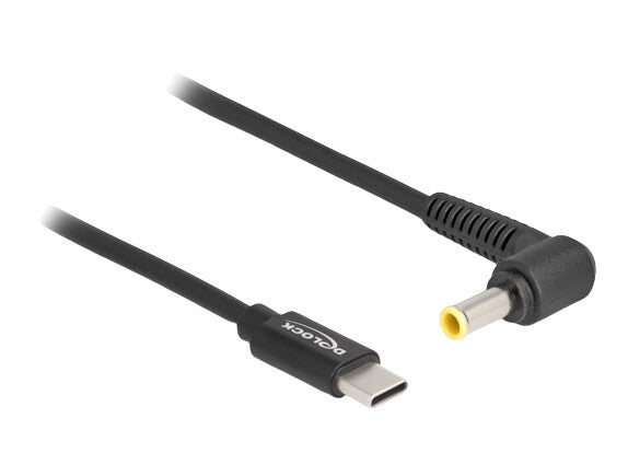 DeLOCK 87980 el-ledning Sort 1,5 m USB C 5.5 x 3.0 mm