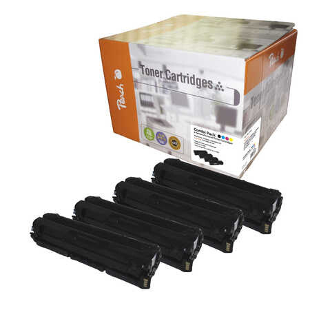 Peach PT450 tonerpatron 4 stk Sort, Blå, Magenta, Gul