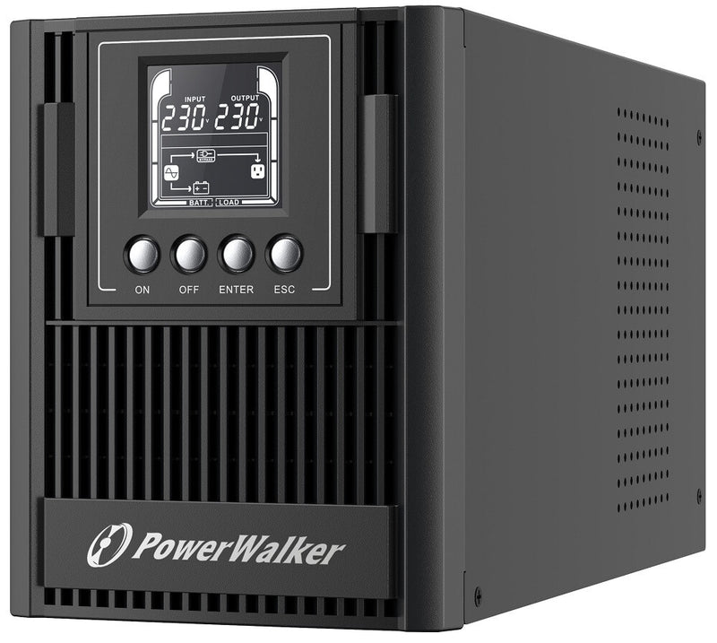 PowerWalker VFI 1000 AT UPS-enhed Dobbeltkonvertering (online) 1 kVA 900 W 3 AC stikkontakt(er)