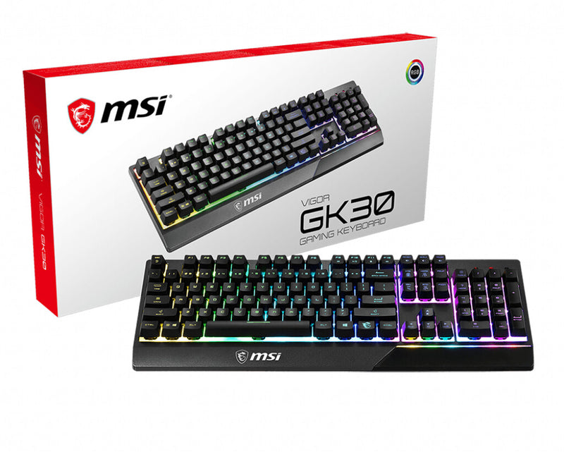 MSI Vigor GK30 tastatur Spil USB QWERTZ Tysk Sort