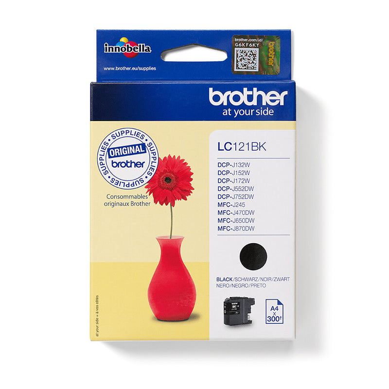 Brother LC121BK blækpatron 1 stk Original Sort