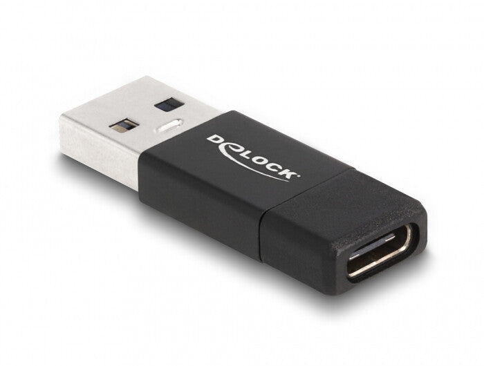 DeLOCK 60001 kabel kønsskifter USB A USB C Sort