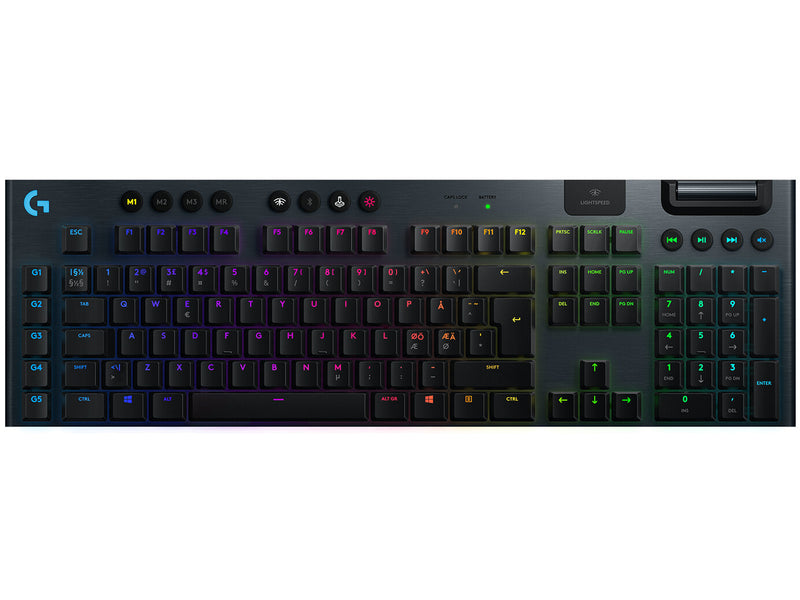 Logitech G 920-008907 tastatur Spil RF trådløs + Bluetooth QWERTY Nordisk Sort