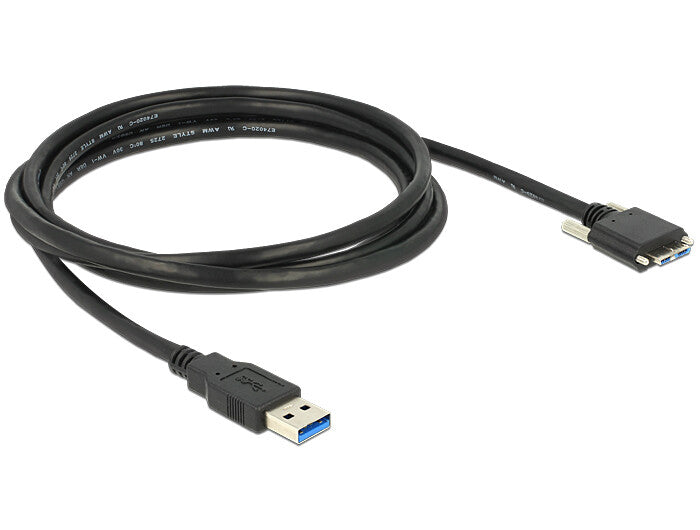 DeLOCK 2m USB 3.0 USB-kabel USB 3.2 Gen 1 (3.1 Gen 1) USB A Micro-USB B 5 Gbit/sek. Sort
