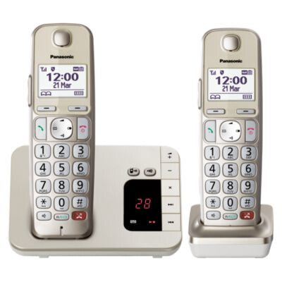 Panasonic KX-TGE262GN telefon DECT telefon Nummervisning Champagne