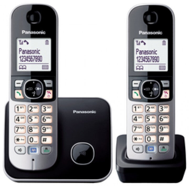 Panasonic KX-TG6812GB telefon DECT telefon Nummervisning Sort