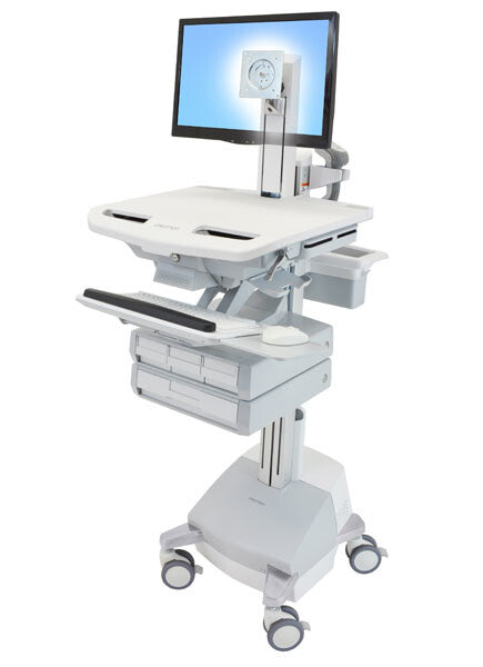 Ergotron StyleView Aluminium, Grå, Hvid Fladt panel Multimedie kurv