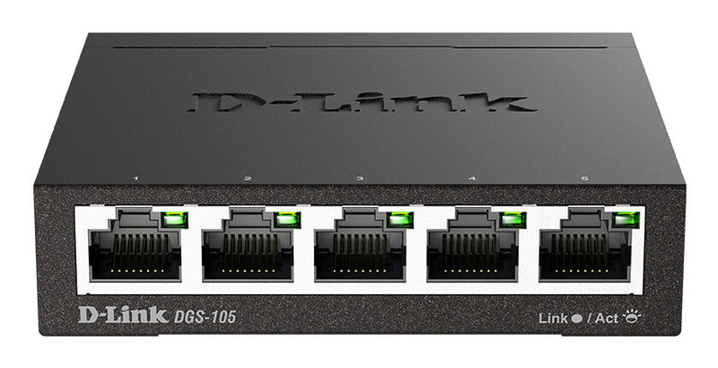 D-Link DGS-105 Ikke administreret L2 Gigabit Ethernet (10/100/1000) Sort