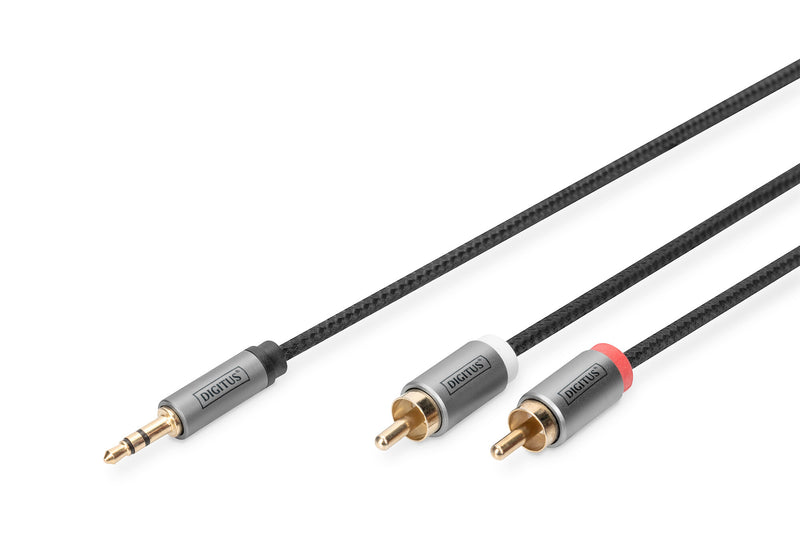 Digitus DB-510330-010-S lydkabel 1 m 2 x RCA Sort
