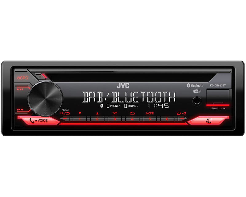 JVC KD-DB622BT bil media receiver Sort 200 W Bluetooth