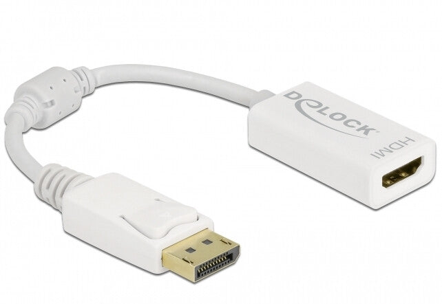 DeLOCK 61015 videokabel adapter 0,15 m DisplayPort HDMI Type A (Standard) Hvid