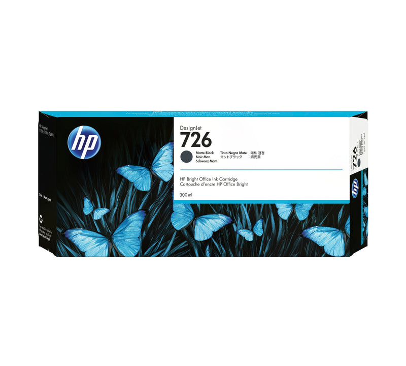 HP 726 DesignJet-blækpatron med 300 ml, mat sort