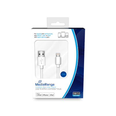 MediaRange MRCS178 Lightning kabel 1 m Hvid