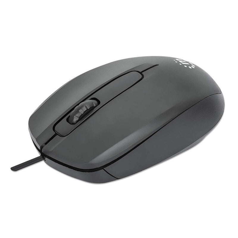 Manhattan 190190 mus Kontor Ambidextrous USB Type-A Optisk 1000 dpi