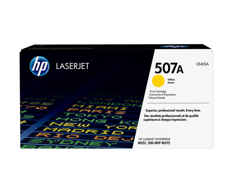 HP Original 507A LaserJet-tonerpatron, gul
