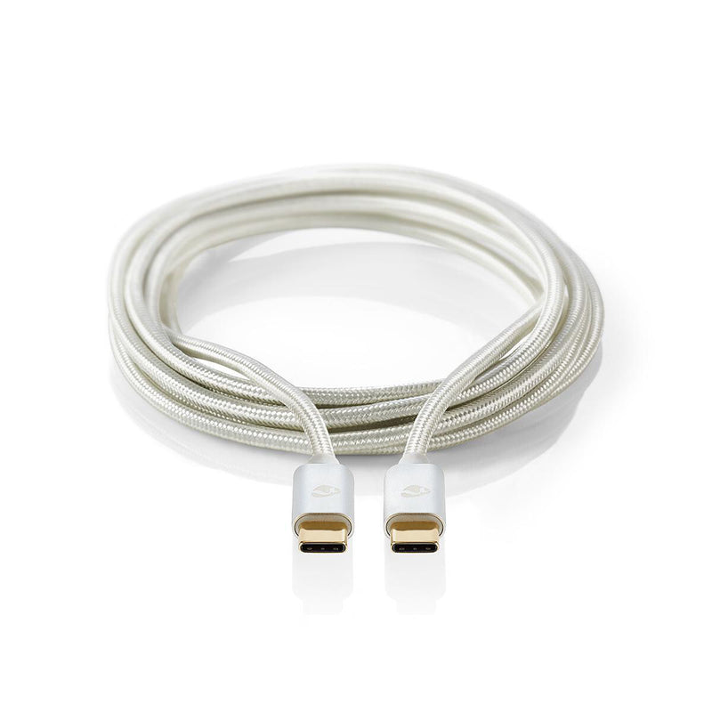 Nedis CCTB60800AL10 USB-kabel USB 2.0 1 m USB C 0,48 Gbit/sek. Sølv