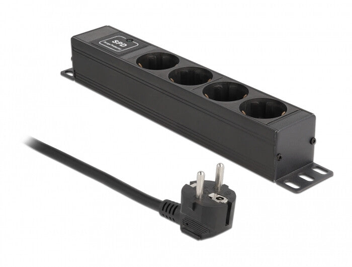 DeLOCK 66818 overspændingsbeskytter Sort 4 AC stikkontakt(er) 220 - 250 V 1,5 m