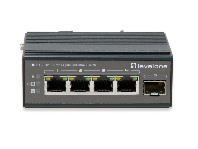 LevelOne IGU-0501 netværksswitch Gigabit Ethernet (10/100/1000) Sort