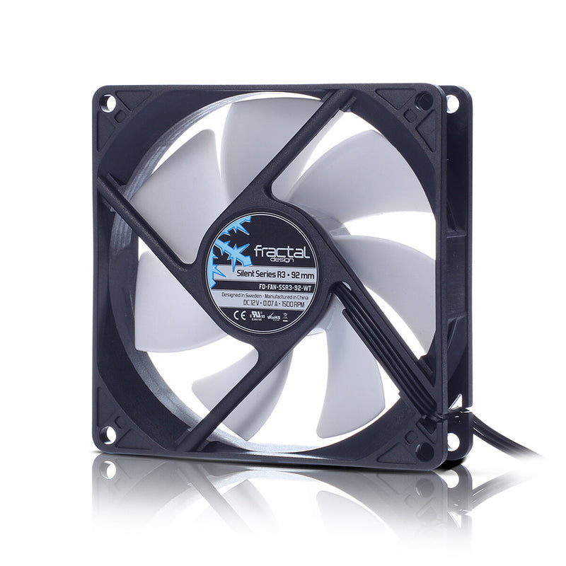 Fractal Design Silent Series R3 92mm Computerkabinet Ventilator 9,2 cm Sort, Hvid