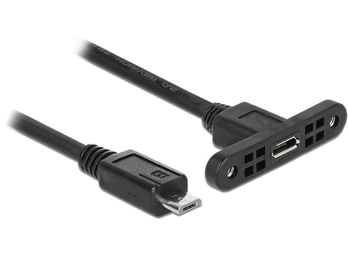 DeLOCK 85245 USB-kabel USB 2.0 0,25 m Micro-USB B 0,48 Gbit/sek. Sort