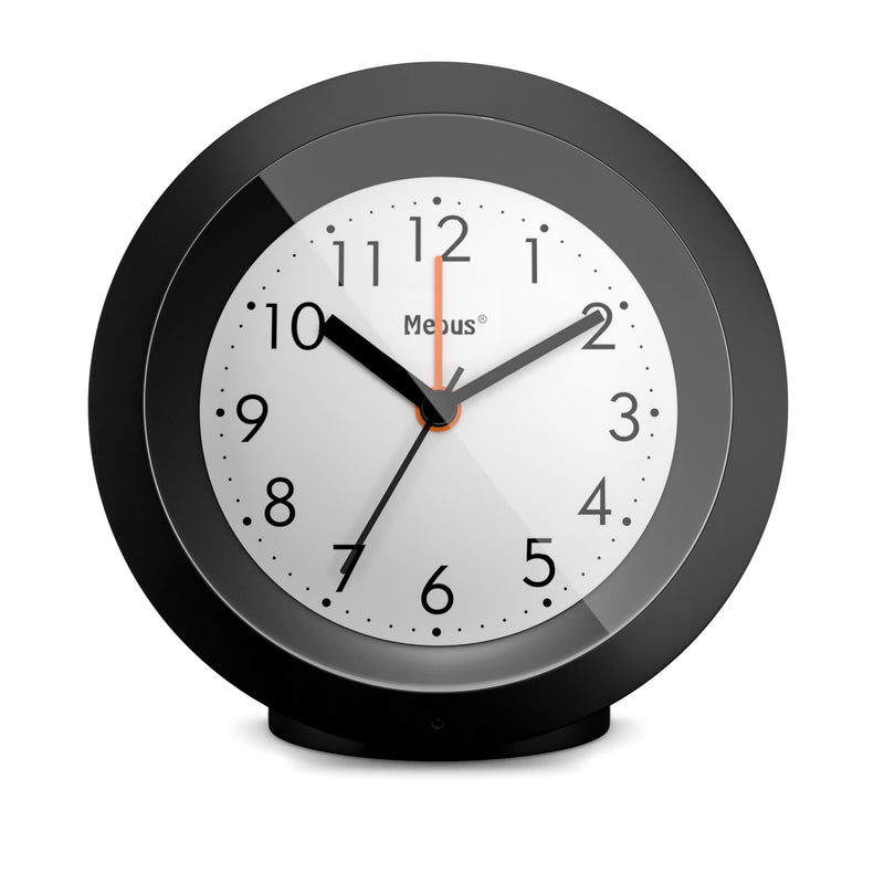 Mebus 25628 vækkeur Quartz alarmur Sort
