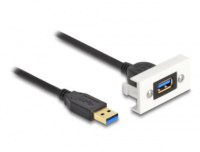 DeLOCK Easy 45 USB-kabel USB 3.2 Gen 1 (3.1 Gen 1) 1 m USB A 5 Gbit/sek. Sort