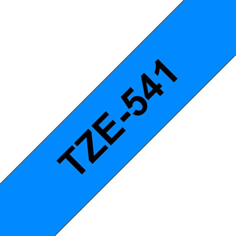 Brother TZE-541 etiketbånd Sort på blå