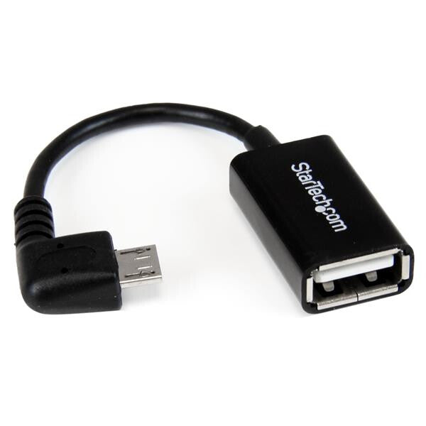 StarTech.com UUSBOTGRA USB-kabel USB 2.0 0,127 m Micro-USB B USB A 0,48 Gbit/sek. Sort