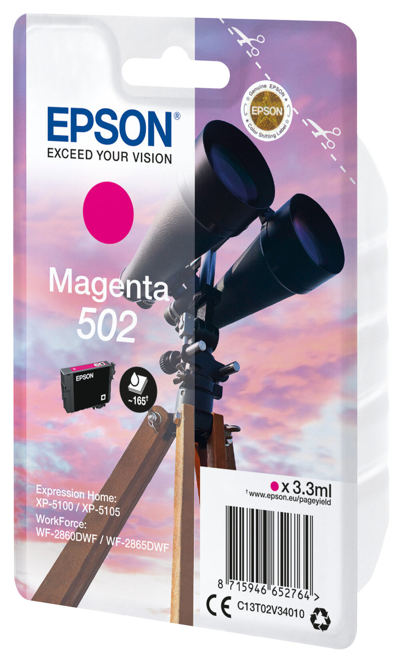 Epson 502 blækpatron 1 stk Original Standard udbytte Magenta